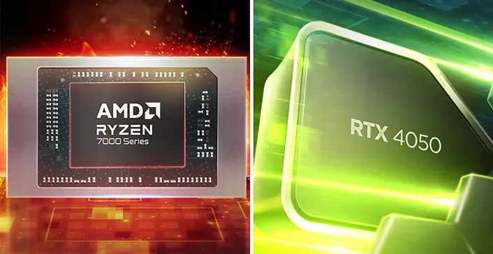 AMD 7640, RTX4050